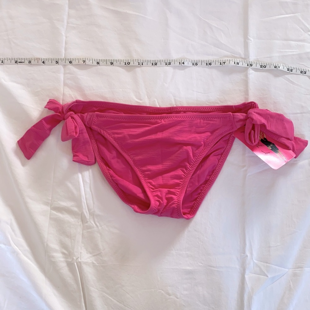 NWT Betsy Johnson pink bikini bottoms size S/P